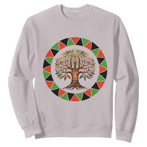 Kwanzaa Tree Of Life Sweatshirt African American Holiday Gift TS12 Ice Gray Print Your Wear