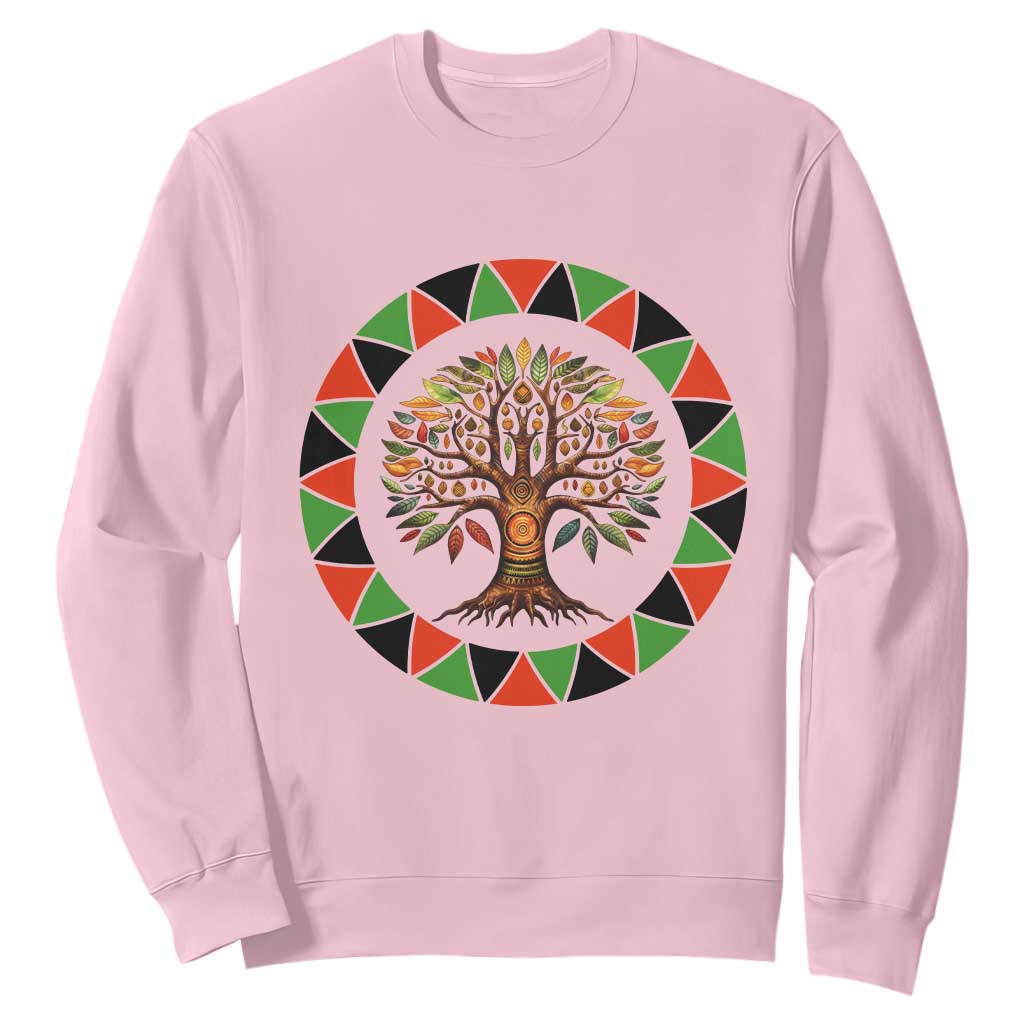 Kwanzaa Tree Of Life Sweatshirt African American Holiday Gift TS12 Light Pink Print Your Wear