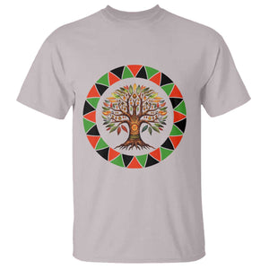 Kwanzaa Tree Of Life T Shirt African American Holiday Gift TS12 Ice Gray Print Your Wear