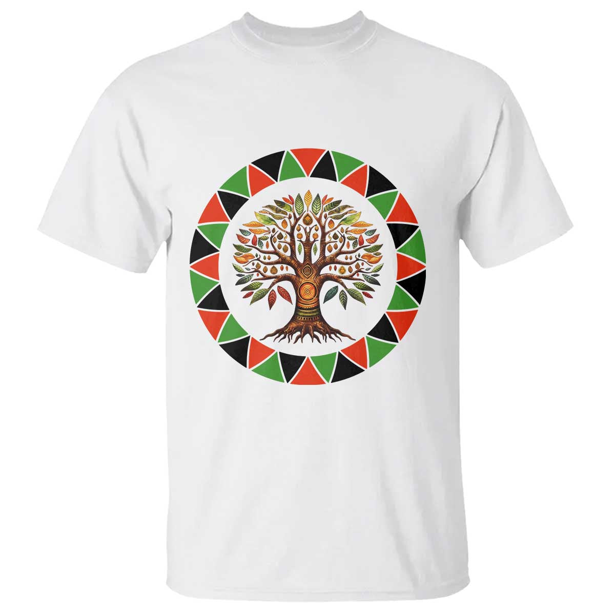 Kwanzaa Tree Of Life T Shirt African American Holiday Gift - Print Your Wear