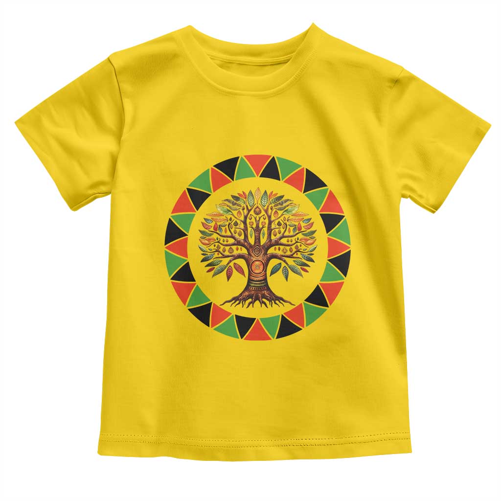 Kwanzaa Tree Of Life Toddler T Shirt African American Holiday Gift - Print Your Wear