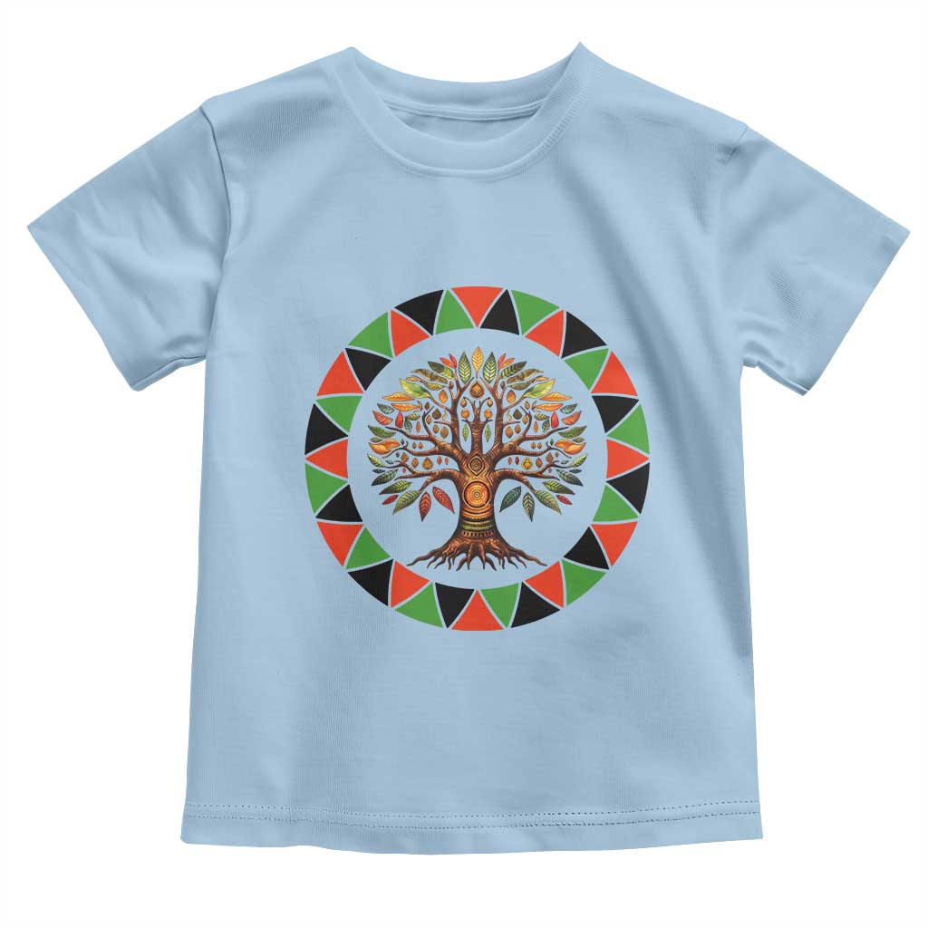 Kwanzaa Tree Of Life Toddler T Shirt African American Holiday Gift TS12 Light Blue Print Your Wear