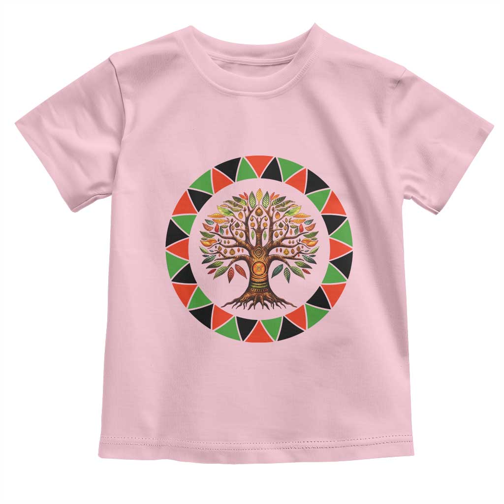 Kwanzaa Tree Of Life Toddler T Shirt African American Holiday Gift TS12 Light Pink Print Your Wear