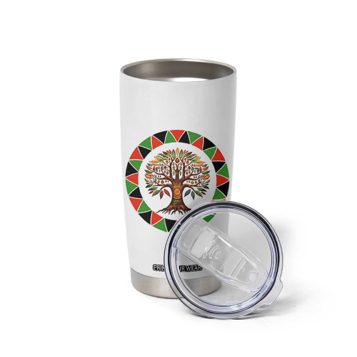 Kwanzaa Tree Of Life Tumbler Cup African American Holiday Gift - Print Your Wear
