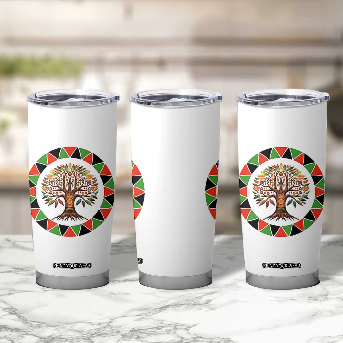 Kwanzaa Tree Of Life Tumbler Cup African American Holiday Gift TS12 Print Your Wear