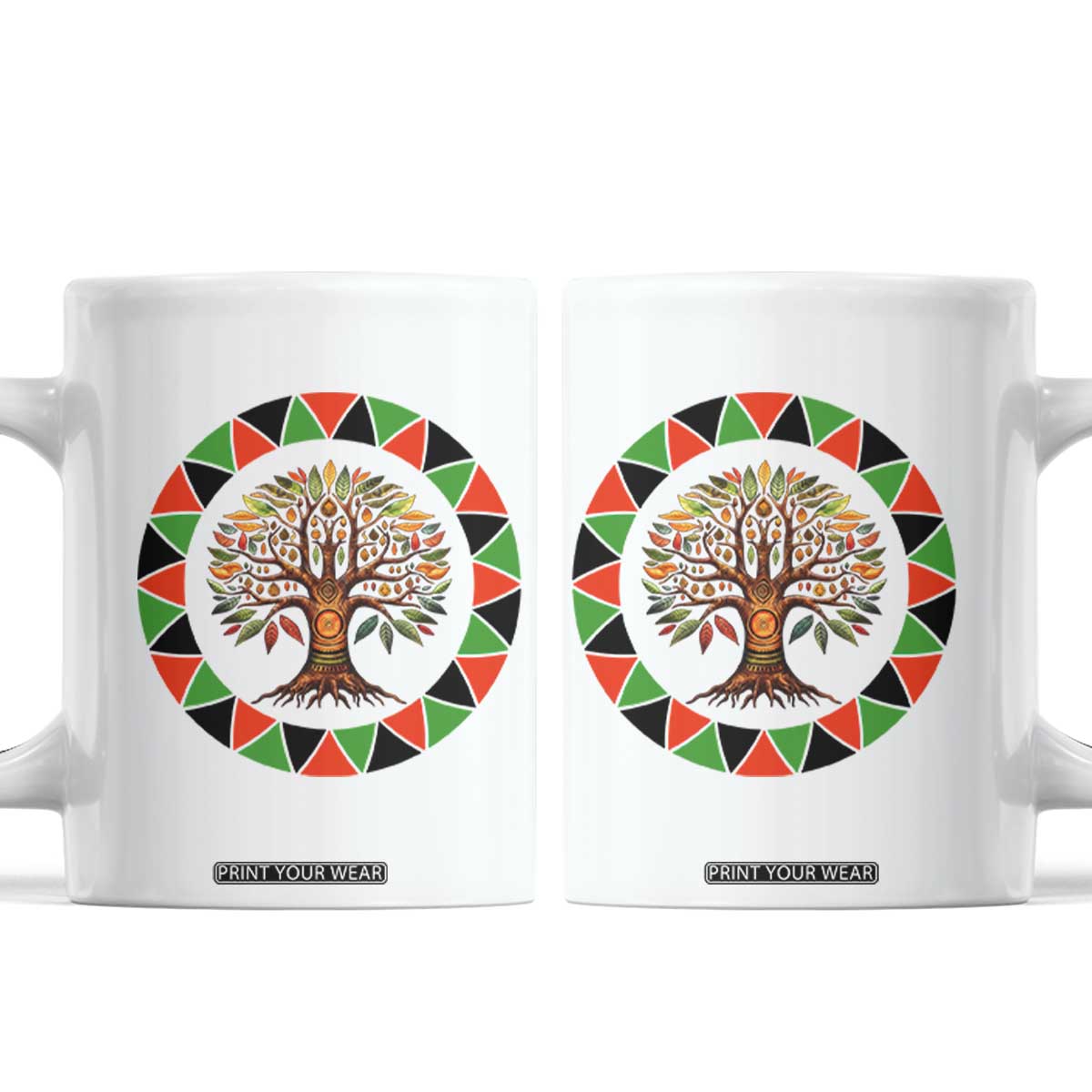 Kwanzaa Tree Of Life Coffee Mug African American Holiday Gift - Print Your Wear