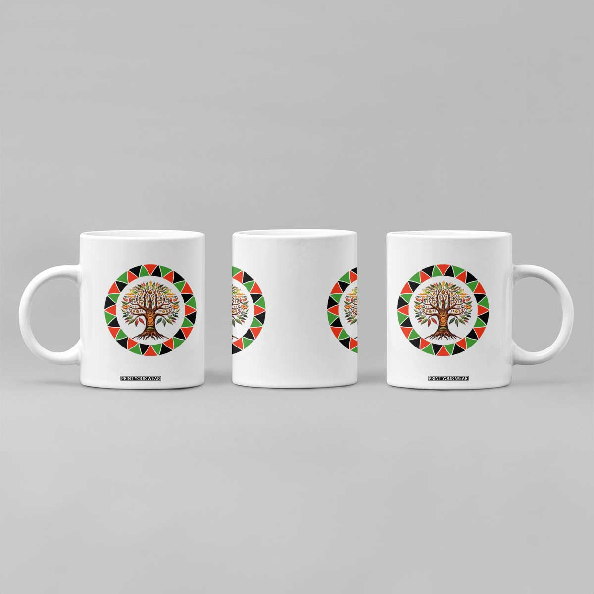 Kwanzaa Tree Of Life Coffee Mug African American Holiday Gift - Print Your Wear