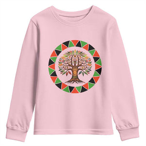 Kwanzaa Tree Of Life Youth Sweatshirt African American Holiday Gift TS12 Light Pink Print Your Wear