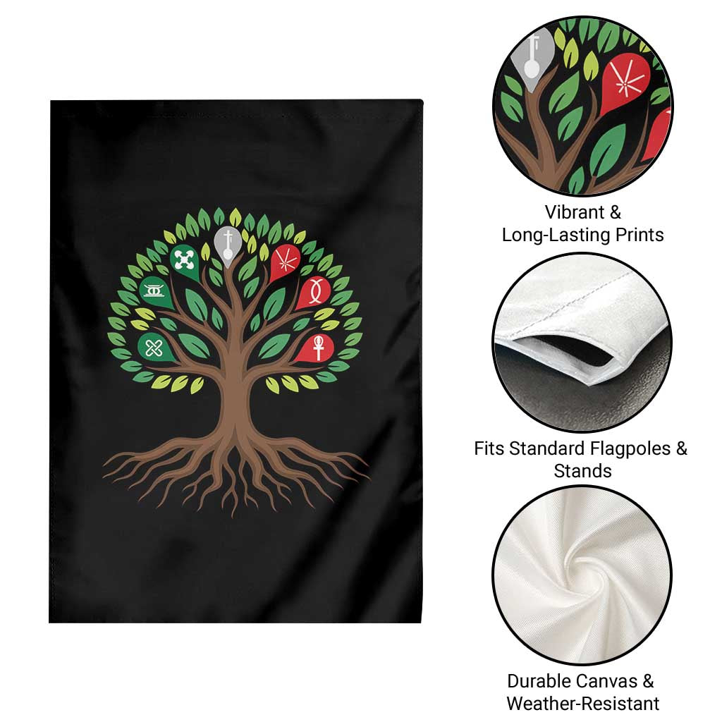 Seven Candles Of Kwanzaa Tree Of Life Garden Flag African Heritage Gift TS12 Print Your Wear
