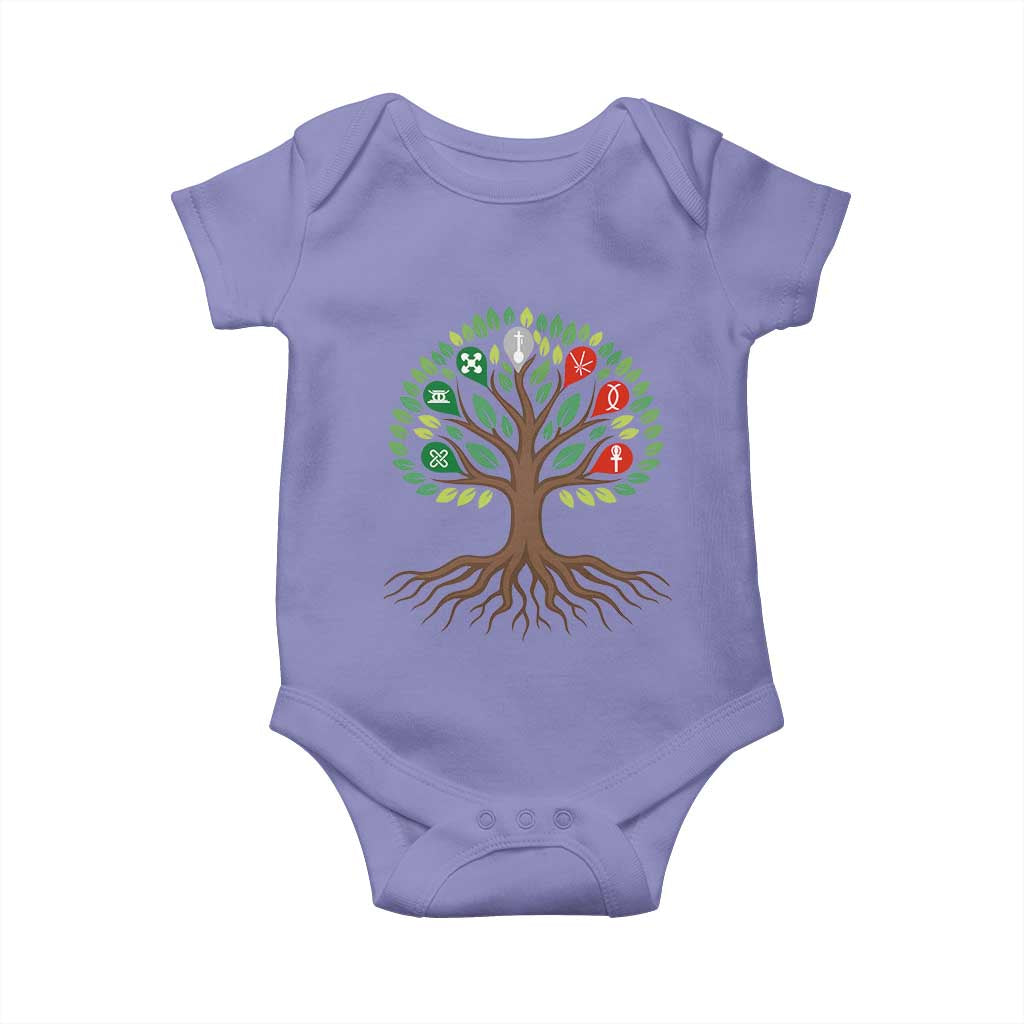 Seven Candles Of Kwanzaa Tree Of Life Baby Onesie African Heritage Gift TS12 Violet Print Your Wear