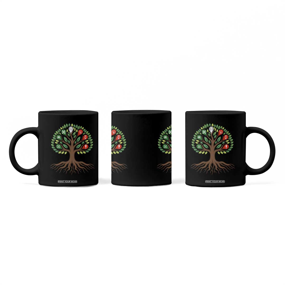 Seven Candles Of Kwanzaa Tree Of Life Coffee Mug African Heritage Gift TS12 Print Your Wear