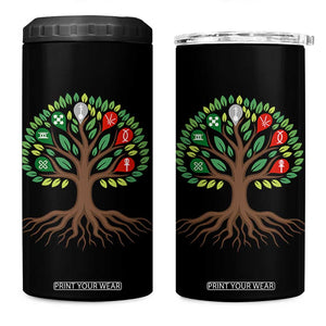 Seven Candles Of Kwanzaa Tree Of Life 4 in 1 Can Cooler Tumbler African Heritage Gift TS12 One Size: 16 oz Black Print Your Wear