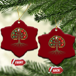 Seven Candles Of Kwanzaa Tree Of Life Ceramic Ornament African Heritage Gift TS12 Print Your Wear