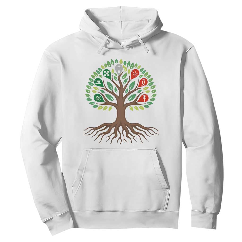 Seven Candles Of Kwanzaa Tree Of Life Hoodie African Heritage Gift TS12 White Print Your Wear