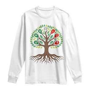 Seven Candles Of Kwanzaa Tree Of Life Long Sleeve Shirt African Heritage Gift TS12 White Print Your Wear