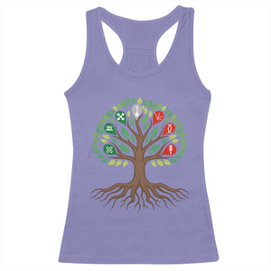 Seven Candles Of Kwanzaa Tree Of Life Racerback Tank Top African Heritage Gift TS12 Violet Print Your Wear