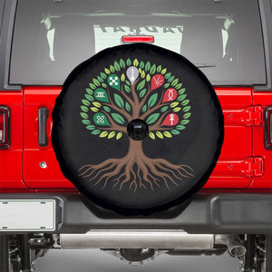 Seven Candles Of Kwanzaa Tree Of Life Spare Tire Cover African Heritage Gift TS12 Black Print Your Wear