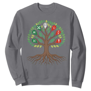 Seven Candles Of Kwanzaa Tree Of Life Sweatshirt African Heritage Gift TS12 Charcoal Print Your Wear