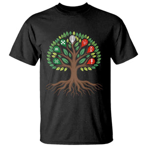 Seven Candles Of Kwanzaa Tree Of Life T Shirt African Heritage Gift TS12 Black Print Your Wear