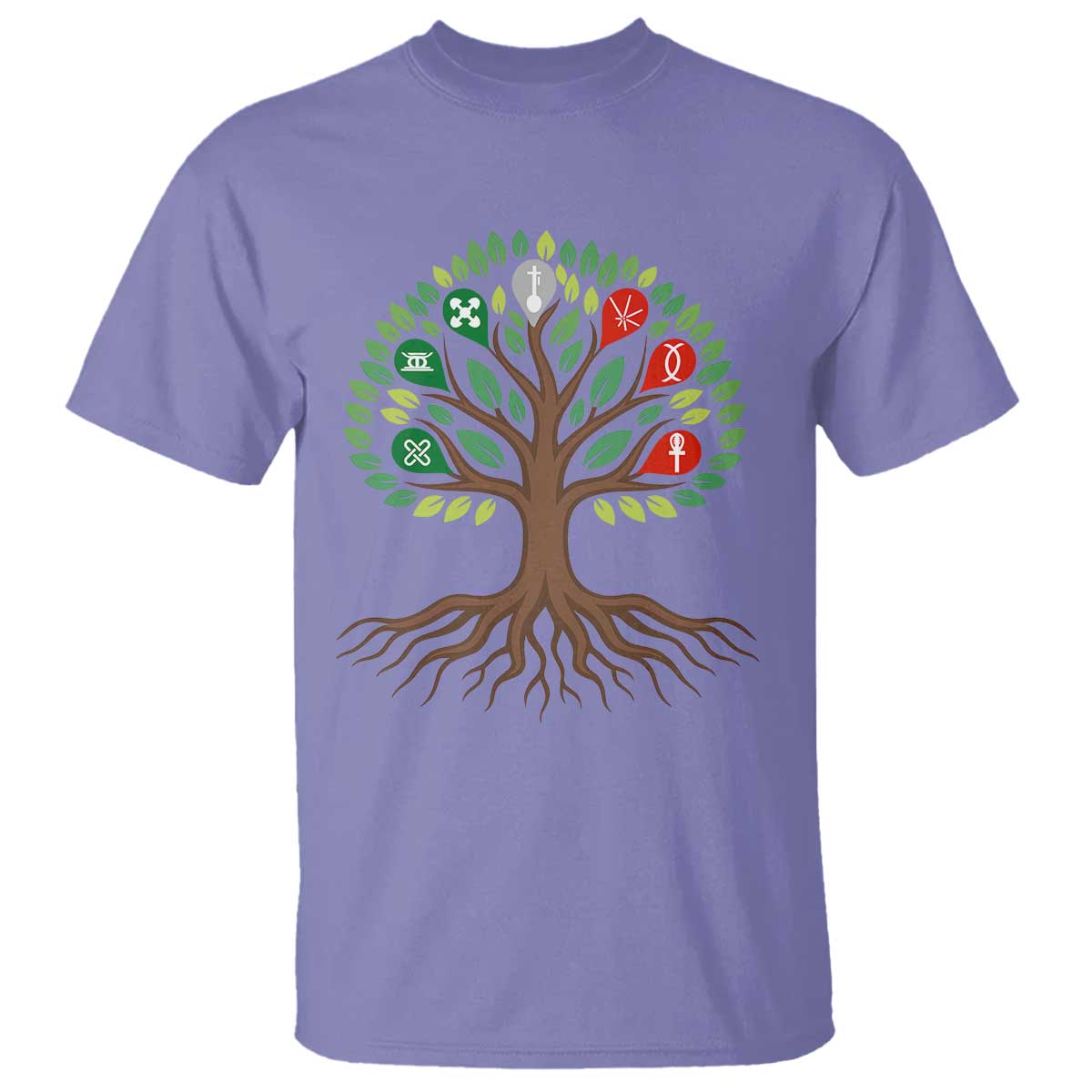 Seven Candles Of Kwanzaa Tree Of Life T Shirt African Heritage Gift TS12 Violet Print Your Wear