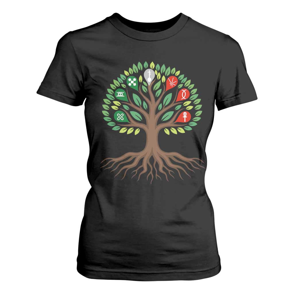 Seven Candles Of Kwanzaa Tree Of Life T Shirt For Women African Heritage Gift TS12 Black Print Your Wear