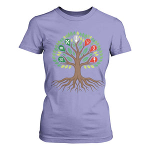 Seven Candles Of Kwanzaa Tree Of Life T Shirt For Women African Heritage Gift TS12 Violet Print Your Wear
