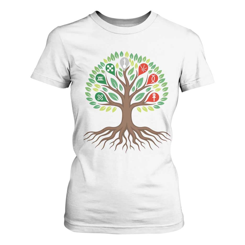 Seven Candles Of Kwanzaa Tree Of Life T Shirt For Women African Heritage Gift TS12 White Print Your Wear