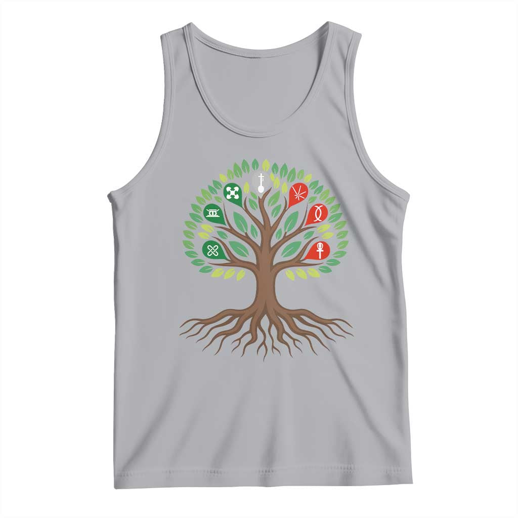 Seven Candles Of Kwanzaa Tree Of Life Tank Top African Heritage Gift TS12 Athletic Heather Print Your Wear