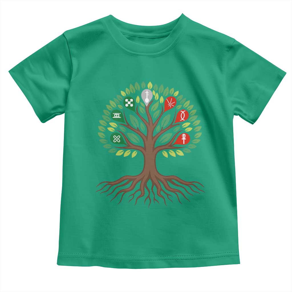 Seven Candles Of Kwanzaa Tree Of Life Toddler T Shirt African Heritage Gift TS12 Irish Green Print Your Wear
