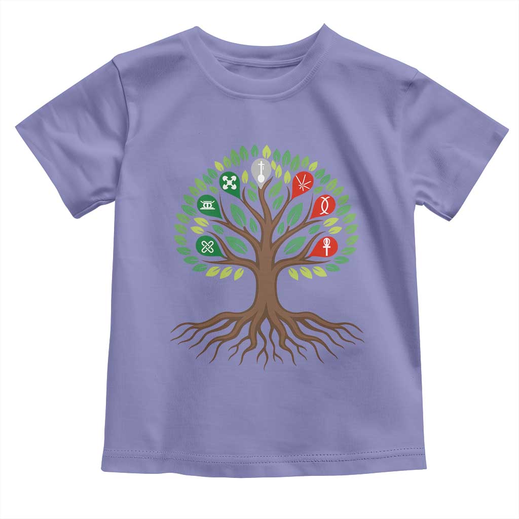 Seven Candles Of Kwanzaa Tree Of Life Toddler T Shirt African Heritage Gift TS12 Violet Print Your Wear