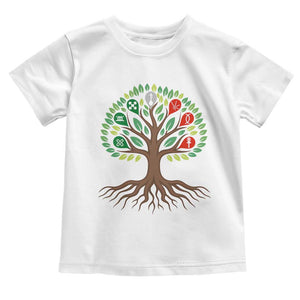 Seven Candles Of Kwanzaa Tree Of Life Toddler T Shirt African Heritage Gift TS12 White Print Your Wear