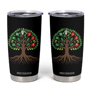 Seven Candles Of Kwanzaa Tree Of Life Tumbler Cup African Heritage Gift TS12 Black Print Your Wear