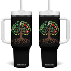 Seven Candles Of Kwanzaa Tree Of Life Tumbler With Handle African Heritage Gift TS12 One Size: 40 oz Black Print Your Wear