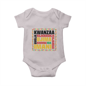Nguzo Saba Seven Principles Baby Onesie African Heritage Celebration Gift TS12 Ice Gray Print Your Wear