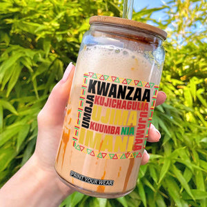 Nguzo Saba Seven Principles Glass Can African Heritage Celebration Gift - Print Your Wear