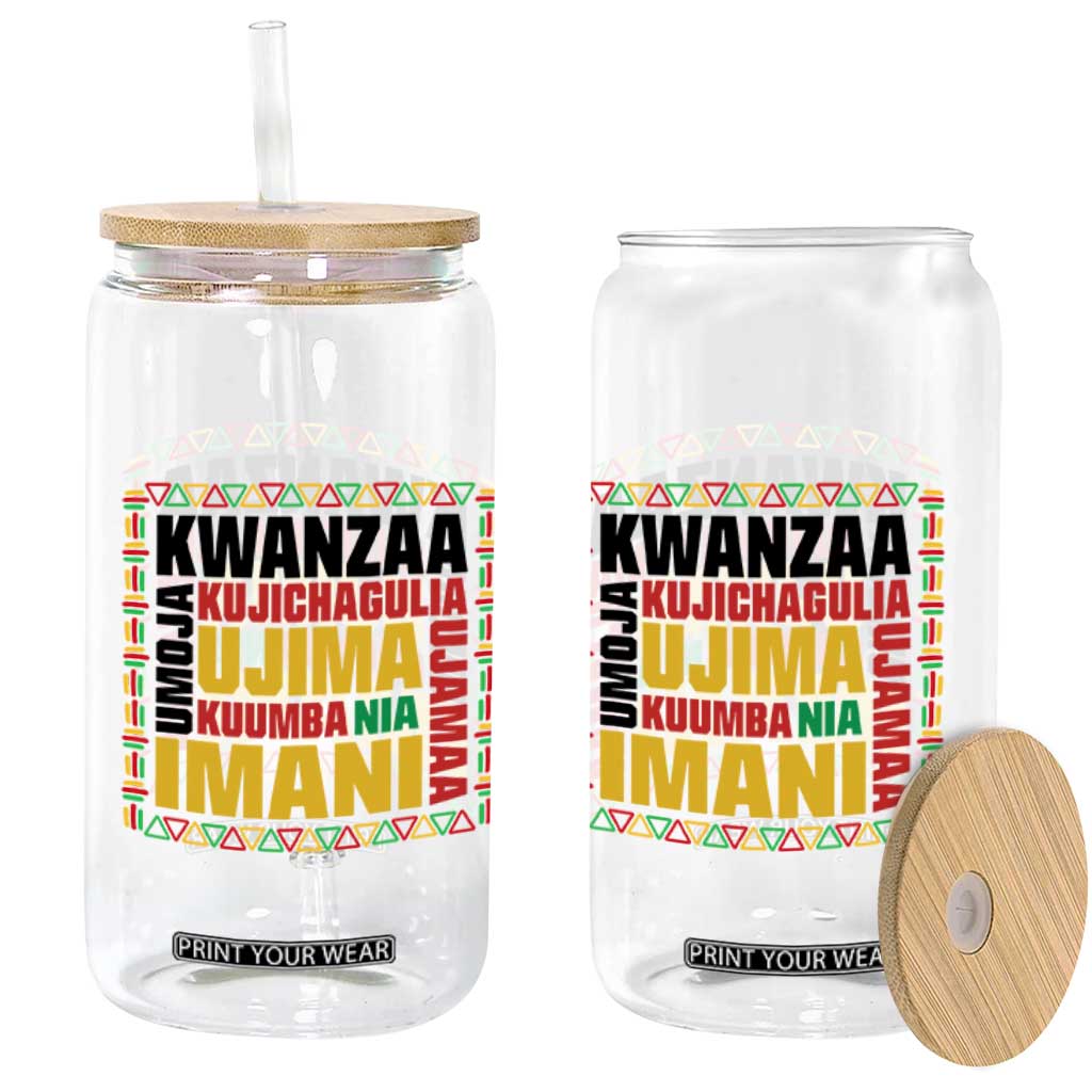 Nguzo Saba Seven Principles Glass Can African Heritage Celebration Gift - Print Your Wear