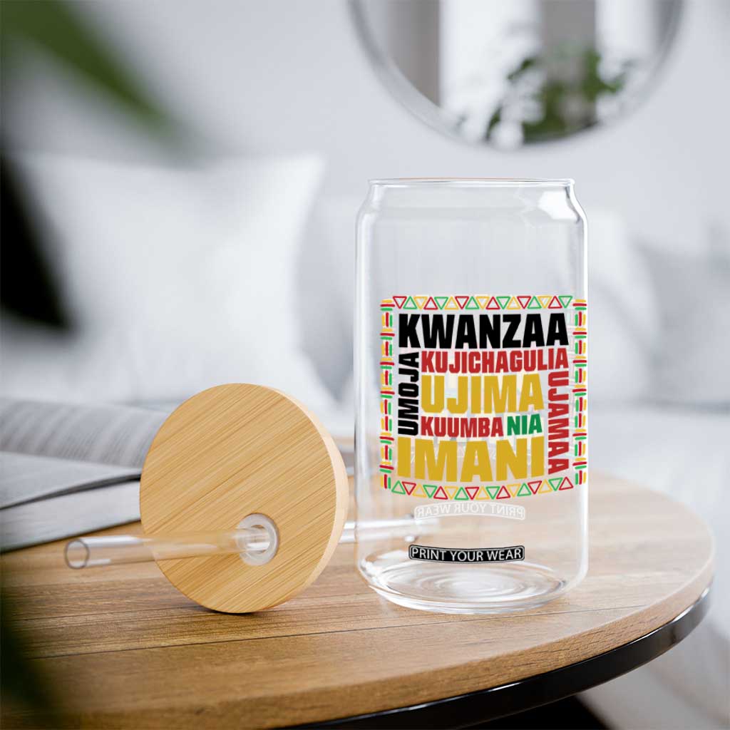 Nguzo Saba Seven Principles Glass Can African Heritage Celebration Gift - Print Your Wear