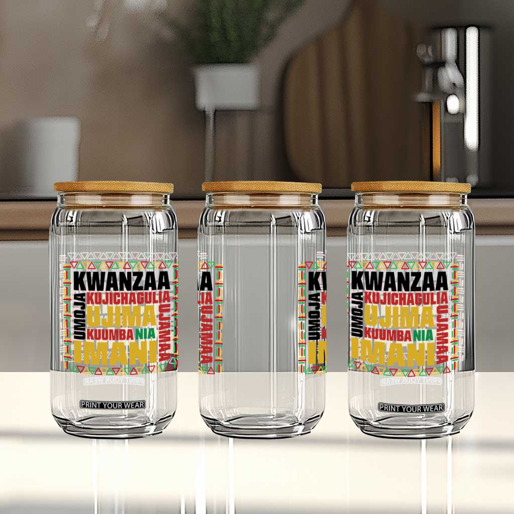 Nguzo Saba Seven Principles Glass Can African Heritage Celebration Gift - Print Your Wear