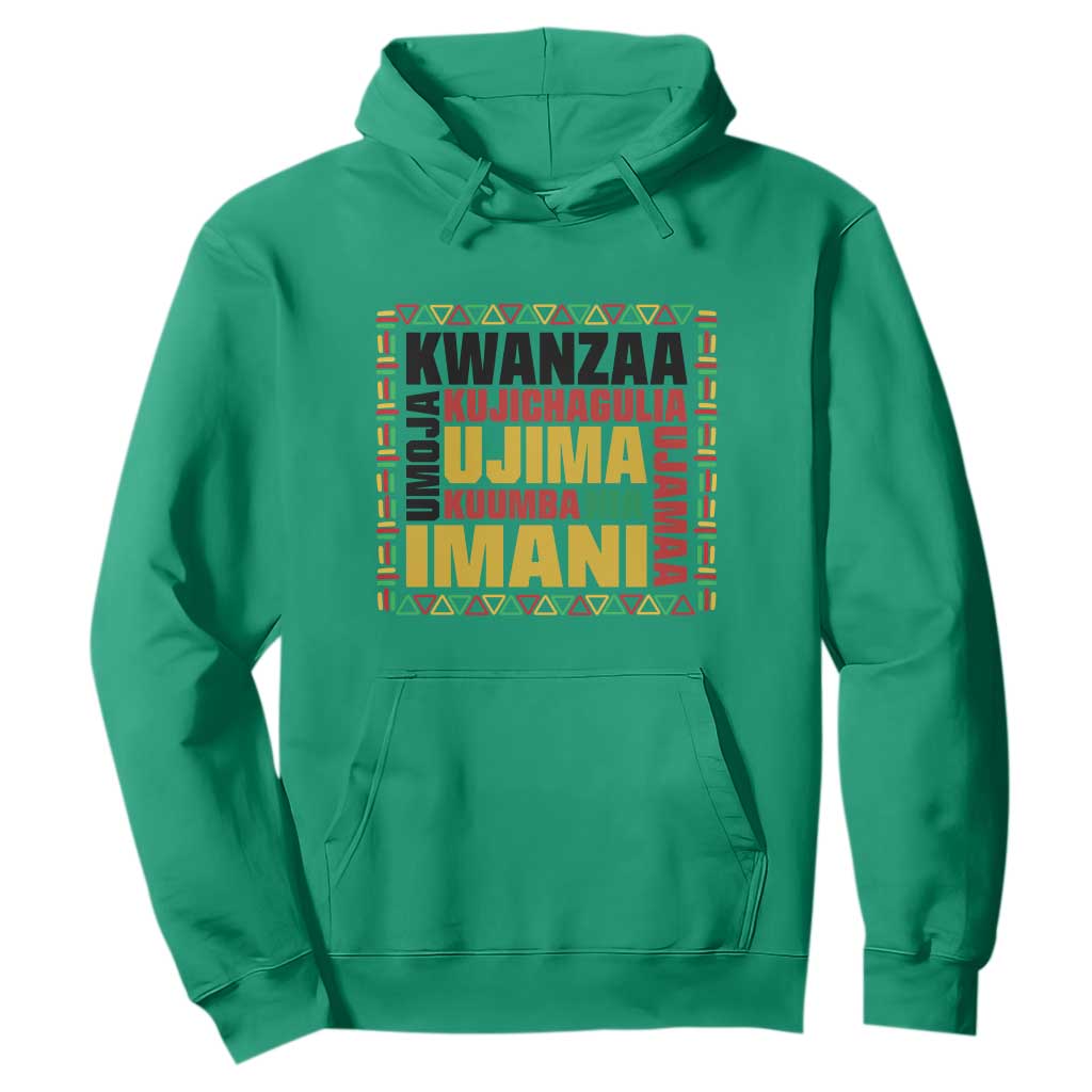 Nguzo Saba Seven Principles Hoodie African Heritage Celebration Gift TS12 Irish Green Print Your Wear