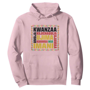 Nguzo Saba Seven Principles Hoodie African Heritage Celebration Gift TS12 Light Pink Print Your Wear