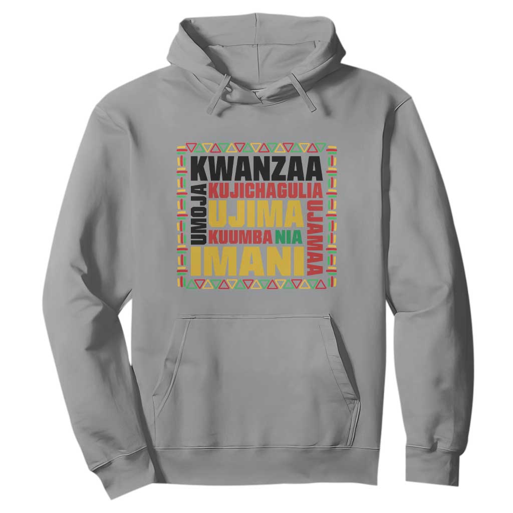 Nguzo Saba Seven Principles Hoodie African Heritage Celebration Gift TS12 Sport Gray Print Your Wear