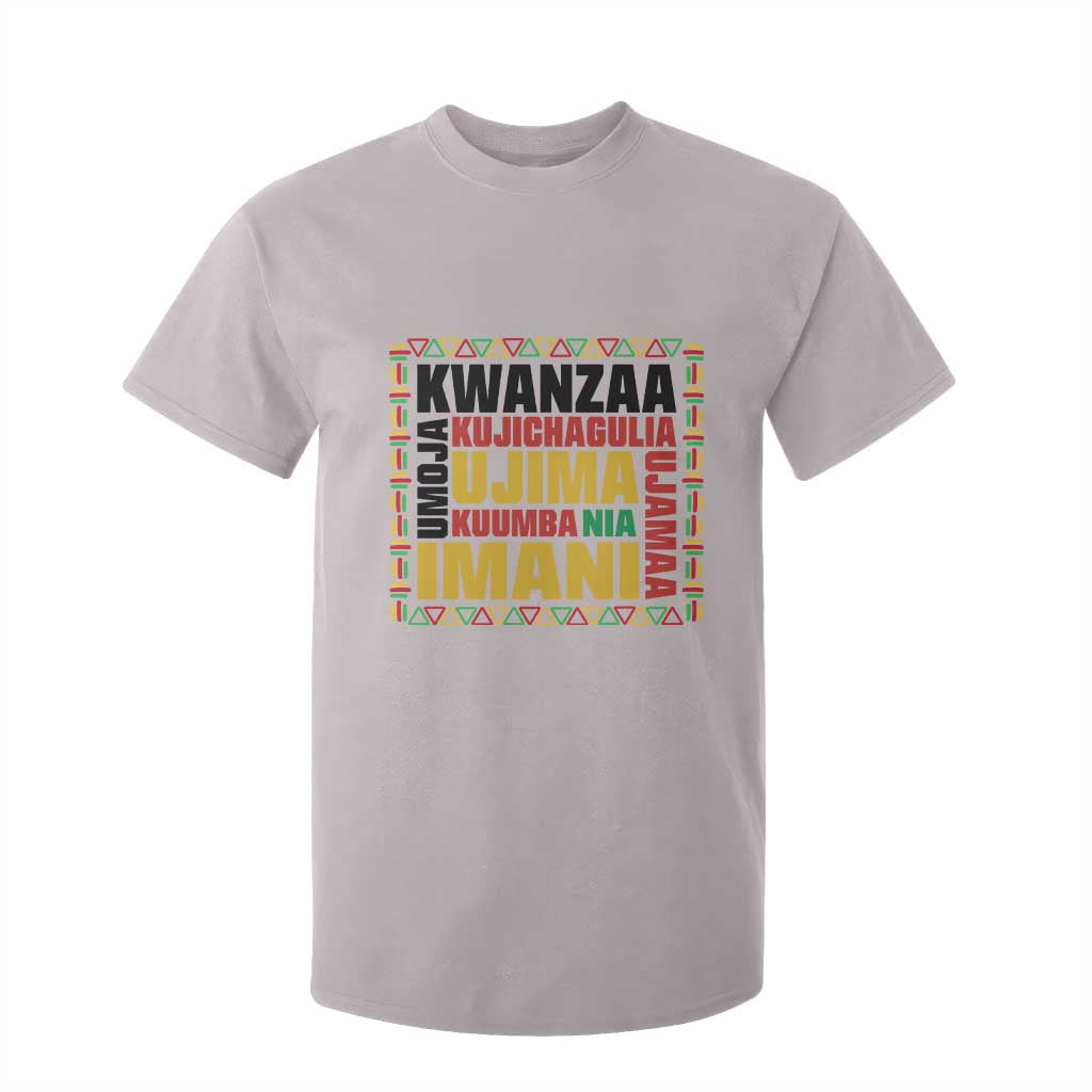 Nguzo Saba Seven Principles T Shirt For Kid African Heritage Celebration Gift TS12 Ice Gray Print Your Wear
