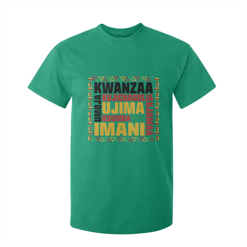 Nguzo Saba Seven Principles T Shirt For Kid African Heritage Celebration Gift TS12 Irish Green Print Your Wear
