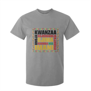 Nguzo Saba Seven Principles T Shirt For Kid African Heritage Celebration Gift TS12 Sport Gray Print Your Wear