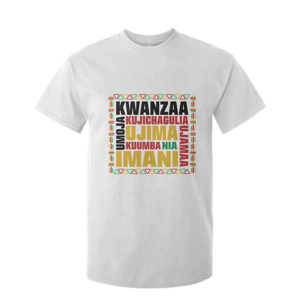 Nguzo Saba Seven Principles T Shirt For Kid African Heritage Celebration Gift - Print Your Wear