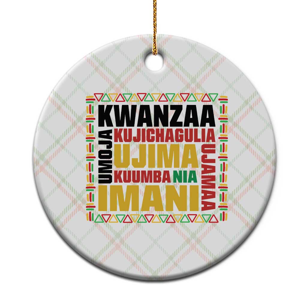 Nguzo Saba Seven Principles Ceramic Ornament African Heritage Celebration Gift TS12 1pc Christmas Plaid Print Your Wear