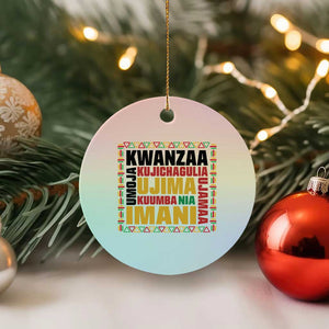 Nguzo Saba Seven Principles Ceramic Ornament African Heritage Celebration Gift TS12 1pc Pastel Print Your Wear