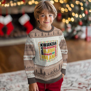 Nguzo Saba Seven Principles Ugly Christmas Sweater African Heritage Celebration Gift TS12 Mocha Mousse Print Your Wear