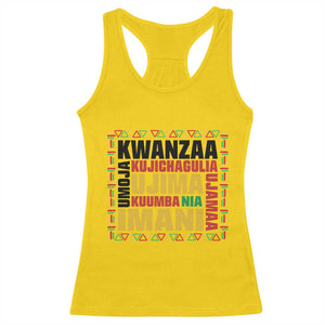 Nguzo Saba Seven Principles Racerback Tank Top African Heritage Celebration Gift - Print Your Wear