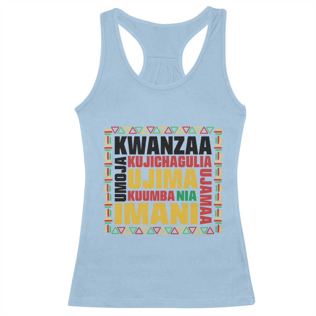 Nguzo Saba Seven Principles Racerback Tank Top African Heritage Celebration Gift - Print Your Wear